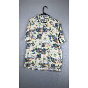 Kahuna Bay Shirt Mens Large Multicolor Hawaiian Short Sleeve Button Front Casual